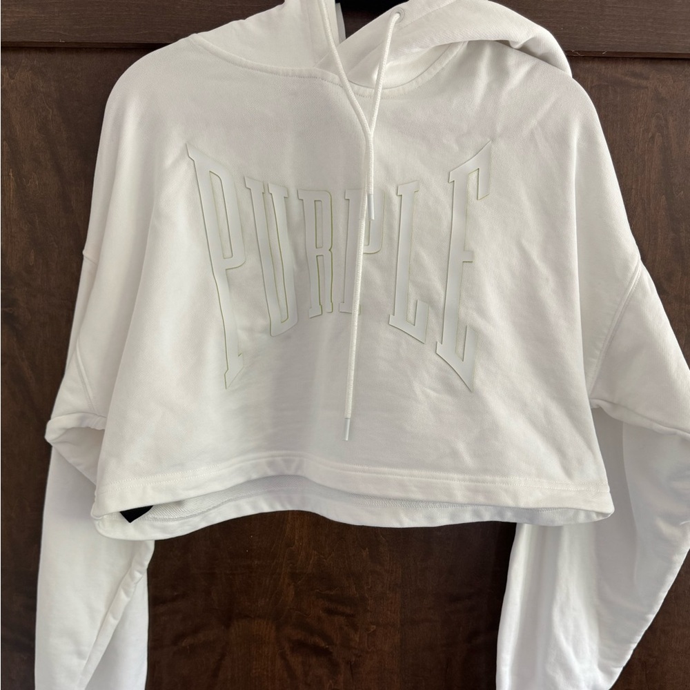 NWOT Purple Brand Cropped Hoodie Sweatshirt